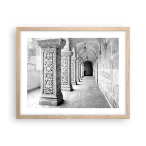 Poster in einem Rahmen aus heller Eiche - Und wo geht’s hin...? - 50x40 cm