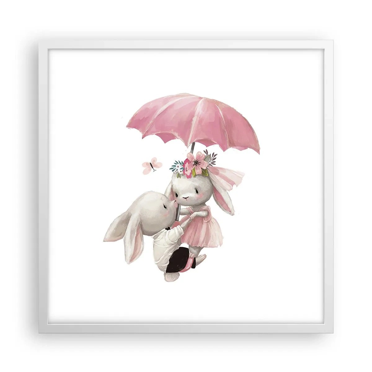 Poster in einem weißen Rahmen - Das ist eben Liebe - 50x50 cm