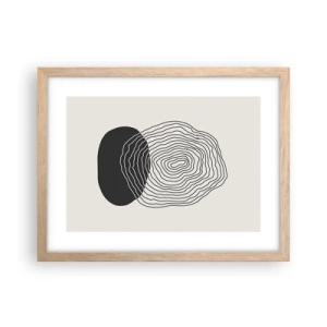 Poster in einem Rahmen aus heller Eiche - Dauer und Schwingung - 40x30 cm