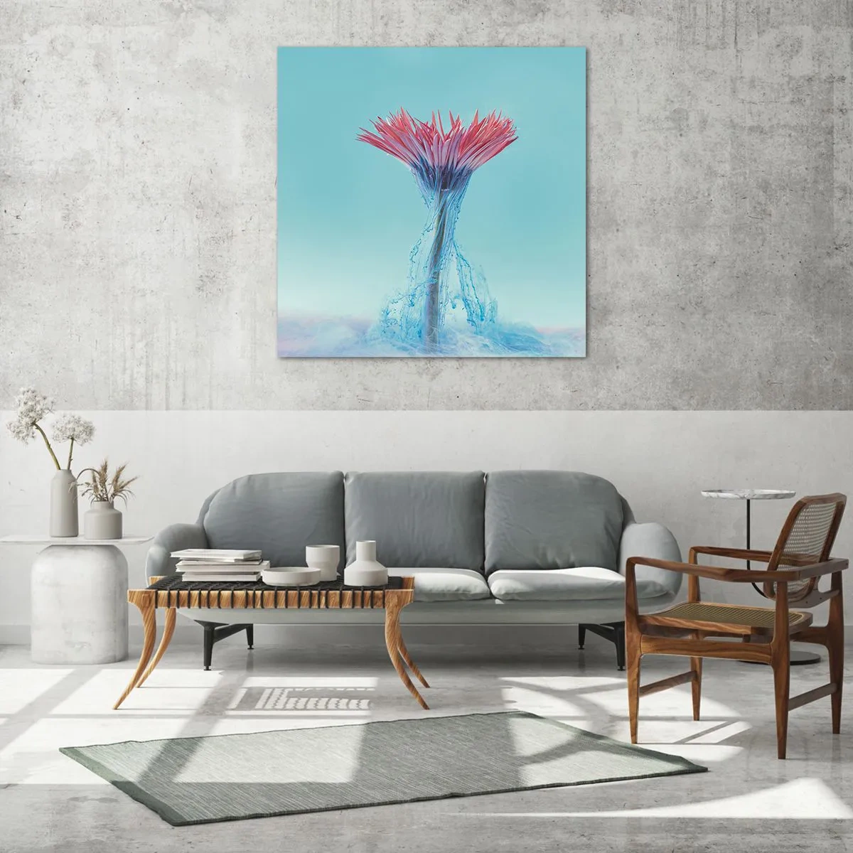 Glasbild - Bild auf glas - In einer belebenden Umarmung - 40x40 cm