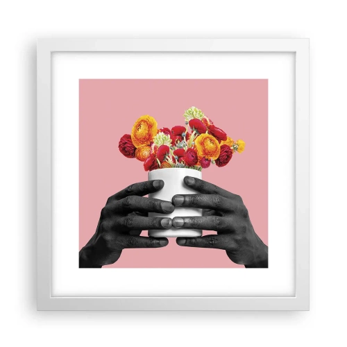 Poster in einem weißen Rahmen - Die Apotheose des Lebens - 30x30 cm