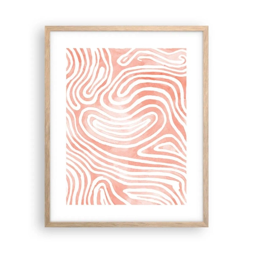 Poster in einem Rahmen aus heller Eiche - Im Korallenlabyrinth - 40x50 cm