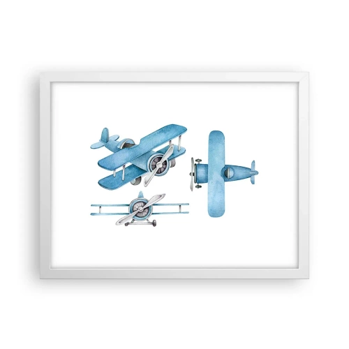 Poster in einem weißen Rahmen - Geboren um zu gewinnen - 40x30 cm