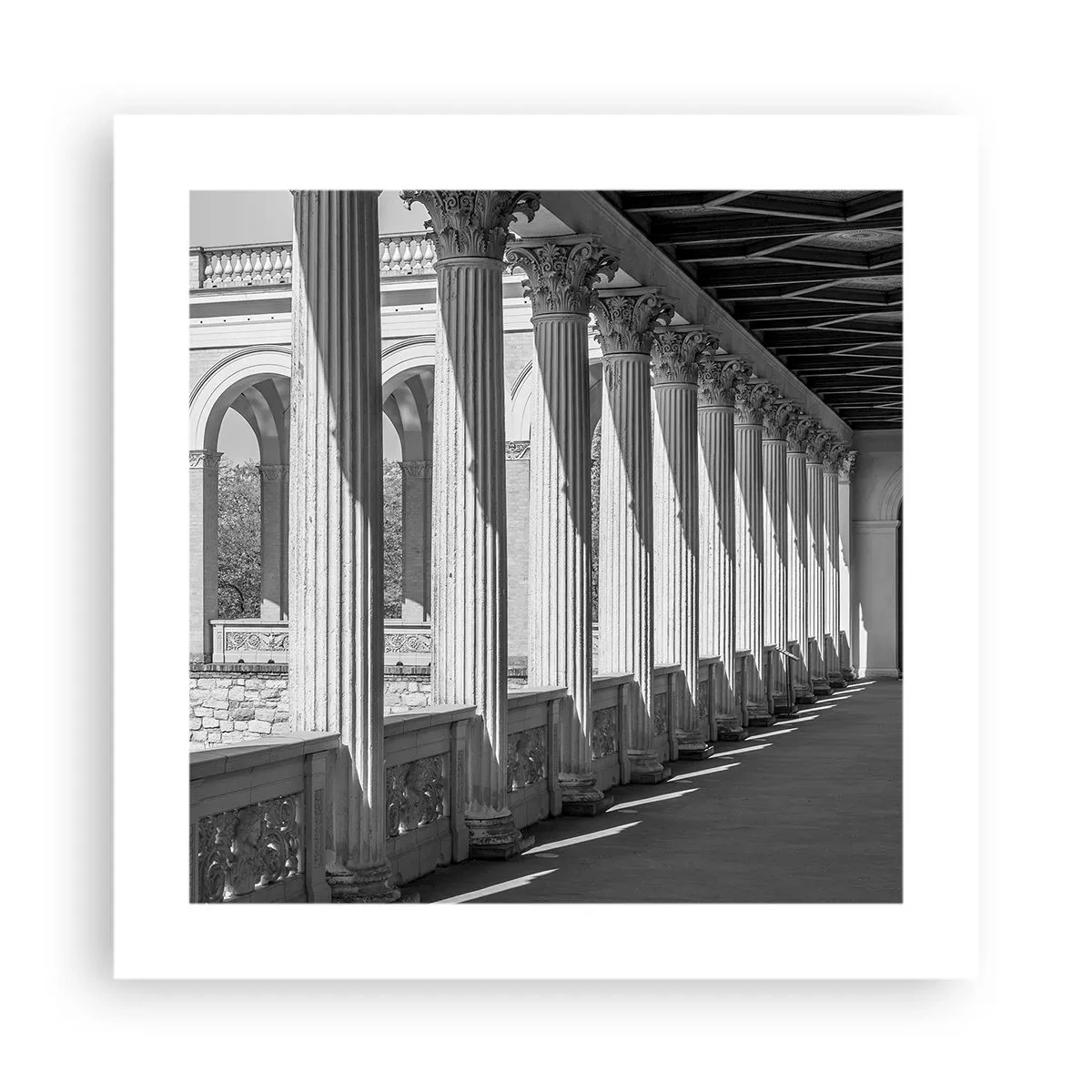 Poster - Sonnige Arkade - 40x40 cm