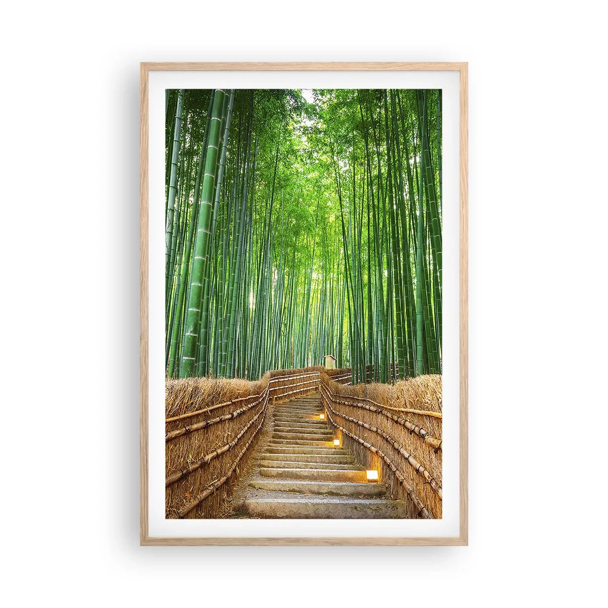 Poster in einem Rahmen aus heller Eiche - Die Essenz der asiatischen Natur - 61x91 cm