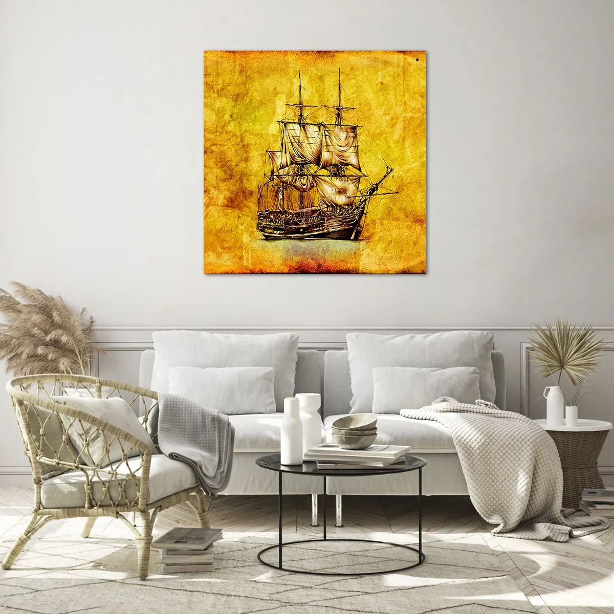 Glasbild - Bild auf glas - Richtung Tortuga! - 70x70 cm