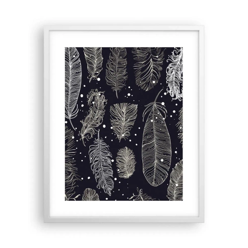 Poster in einem weißen Rahmen - Gefiederte Spitze - 40x50 cm
