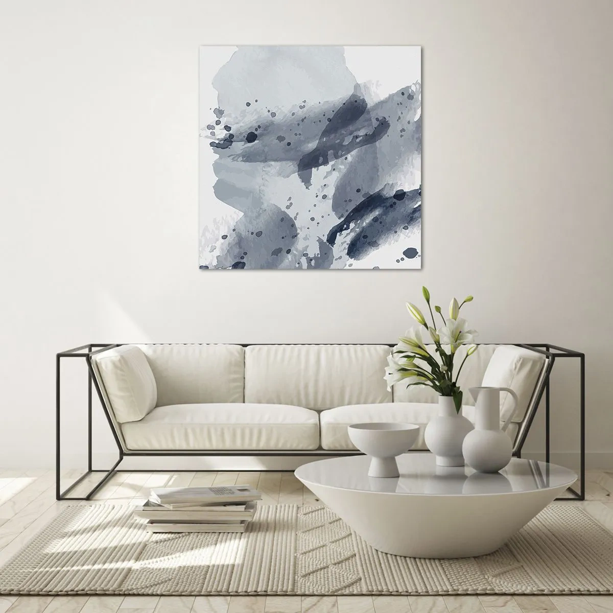 Glasbild - Bild auf glas - Eine Studie über die Natur des Wassers - 30x30 cm