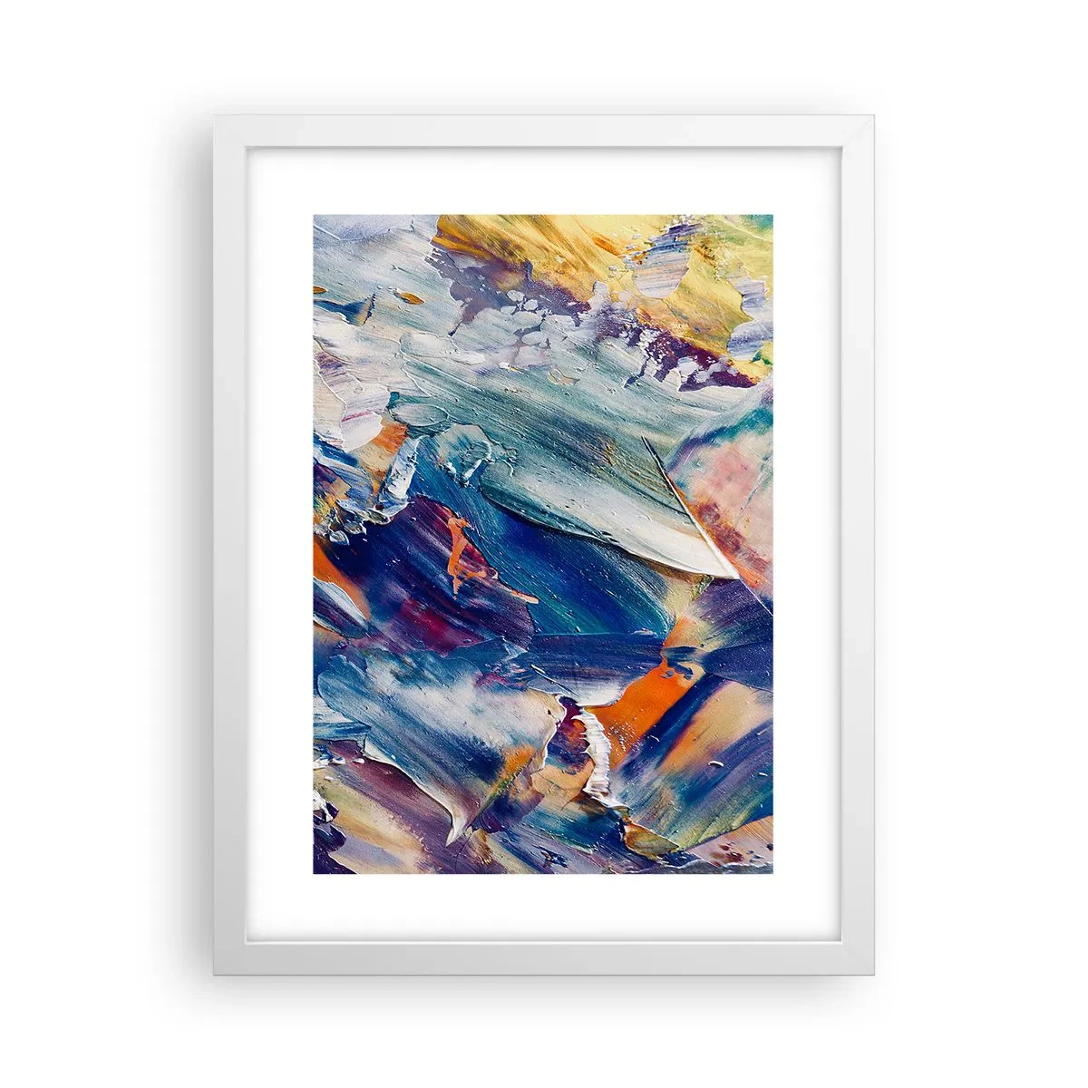 Poster in einem weißen Rahmen - Farbverwirrung - 30x40 cm