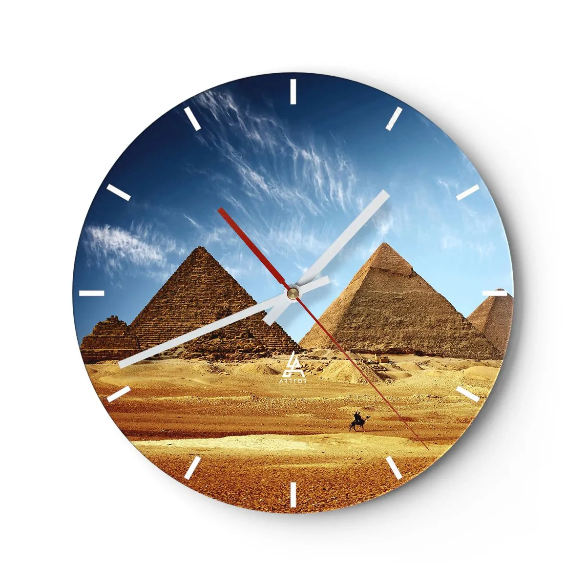 Wanduhr - Glasuhr - 40 Jahrhunderte schauen dich an - 40x40 cm