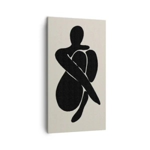 Bild auf Leinwand - Leinwandbild - In deinen eigenen Armen - 45x80 cm