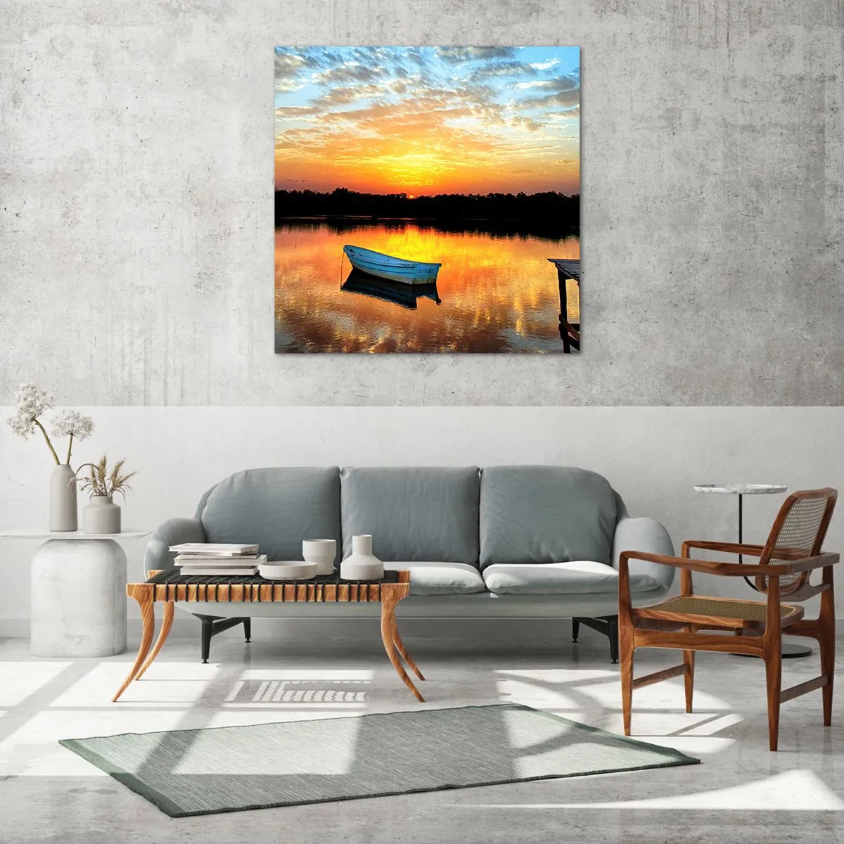 Glasbild - Bild auf glas - Schauen, hören, meditieren - 30x30 cm