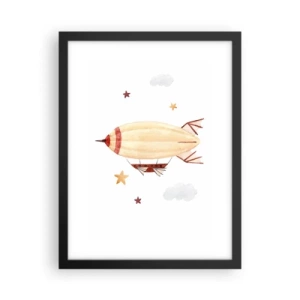 Poster in einem schwarzem Rahmen - Luftschiff - 30x40 cm