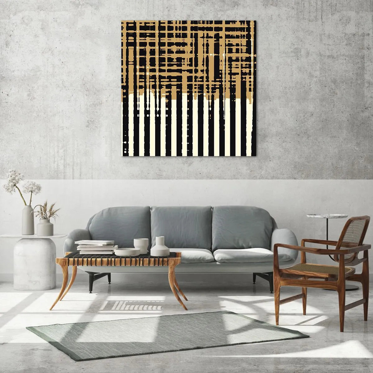 Glasbild - Bild auf glas - Architektonische Abstraktion - 60x60 cm