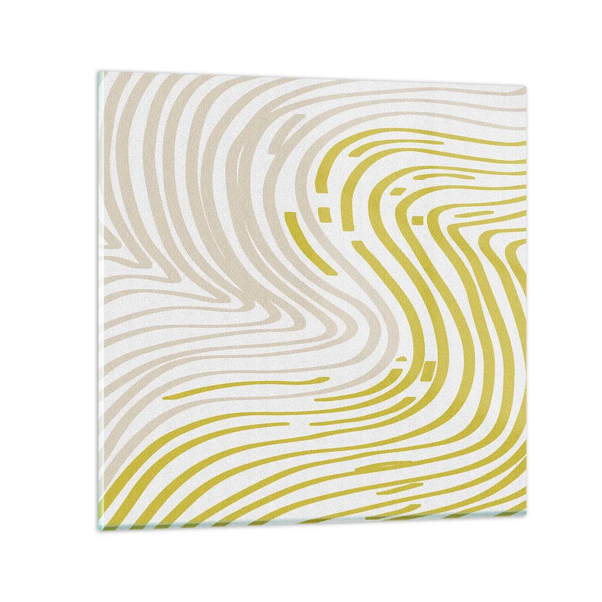 Glasbild - Bild auf glas - Komposition mit sanfter Biegung - 50x50 cm