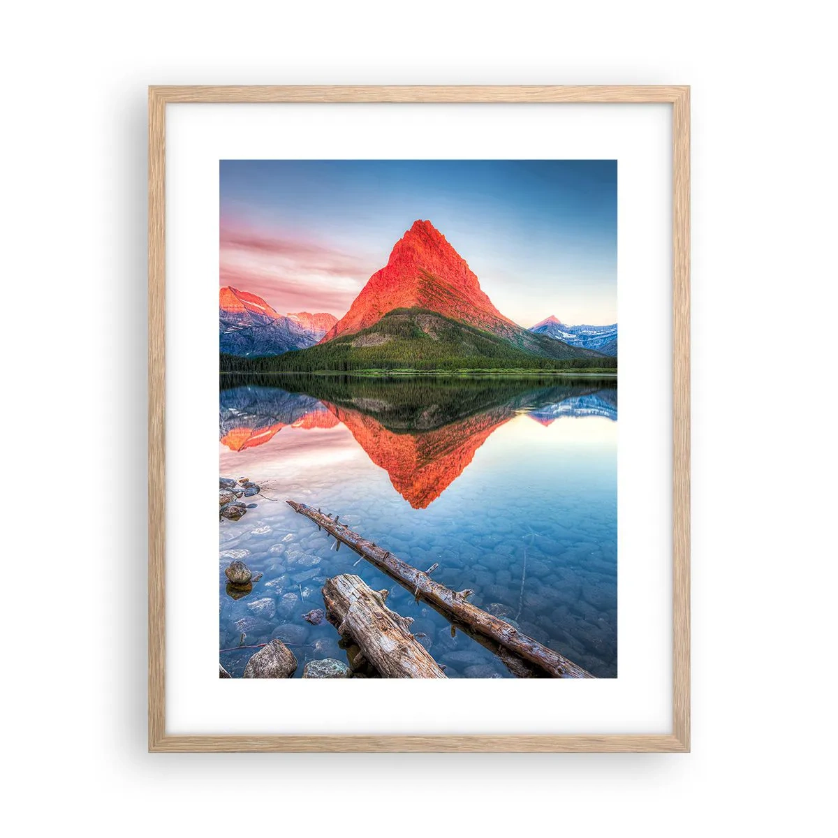 Poster in einem Rahmen aus heller Eiche - Hitze und Kälte - 40x50 cm