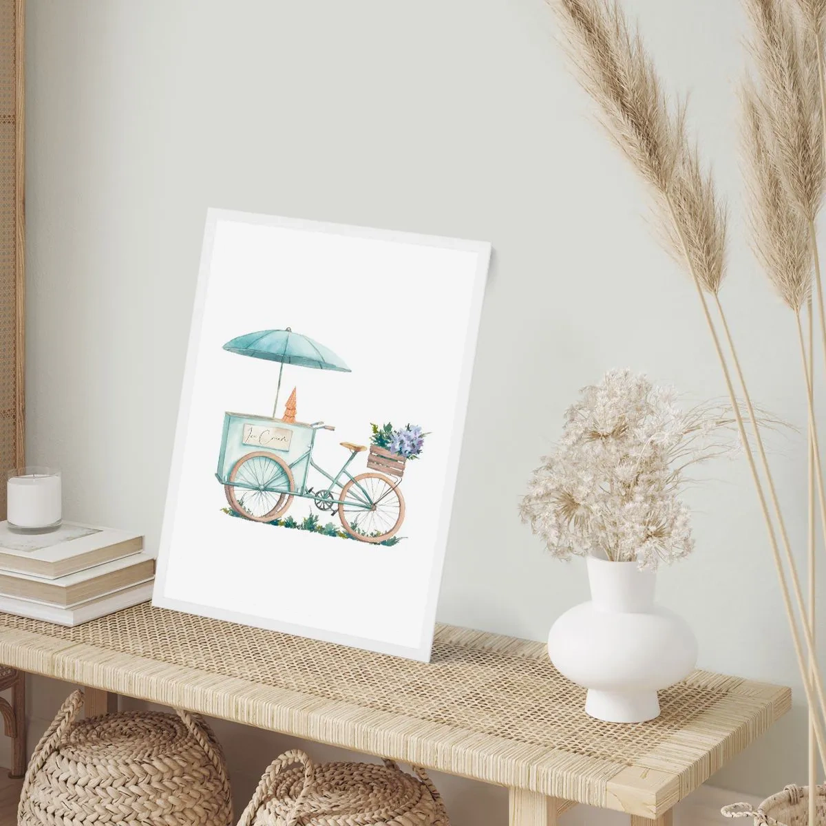 Poster in einem weißen Rahmen - Süße Erinnerung an den Sommer - 30x40 cm