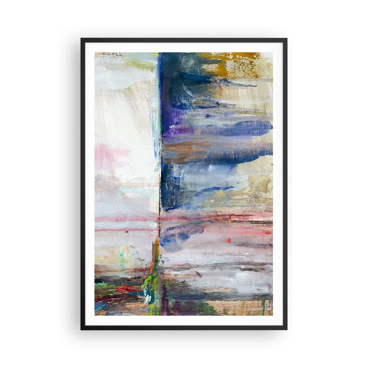Poster in einem schwarzem Rahmen - Bunte Eindrücke und Assoziationen - 70x100 cm