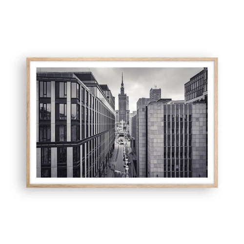 Poster in einem Rahmen aus heller Eiche - Warschauer Tal - 91x61 cm