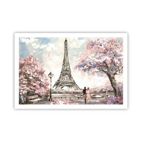 Poster - Aprilspaziergang durch Paris - 91x61 cm