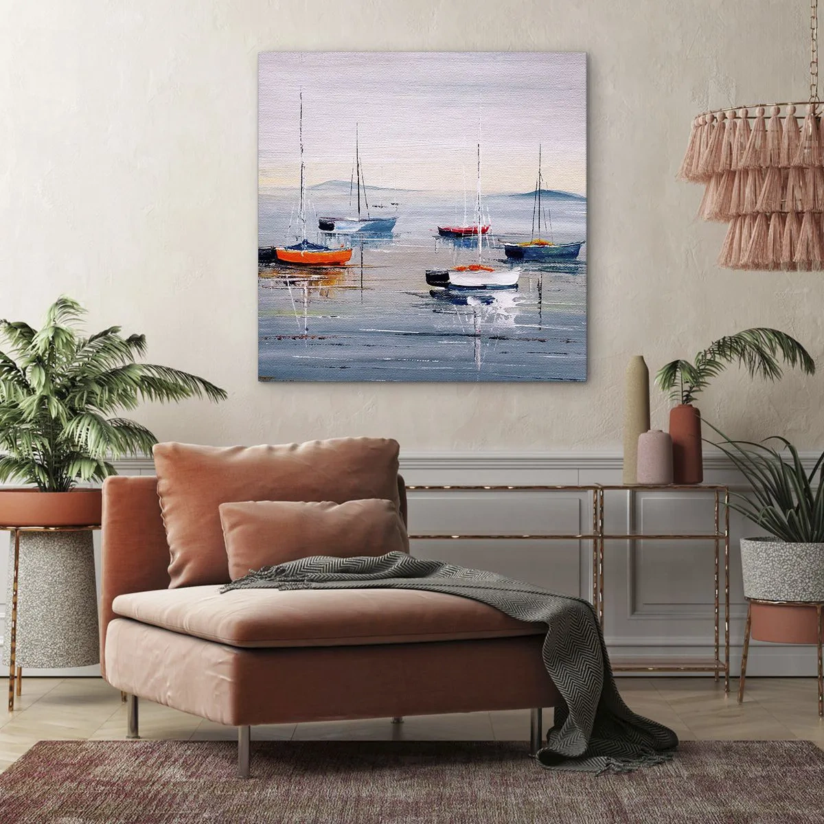 Bild auf Leinwand - Leinwandbild - Wohlverdiente Ruhe - 70x70 cm