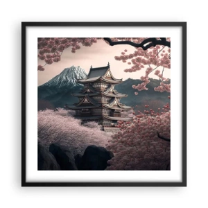 Poster in einem schwarzem Rahmen - Land der Kirschblüten - 50x50 cm