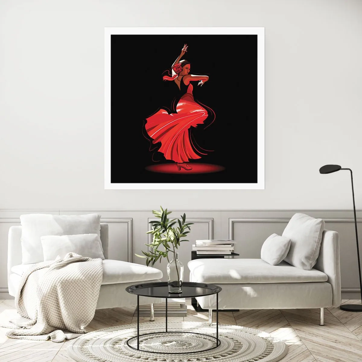 Poster - Der feurige Geist des Flamenco - 50x50 cm