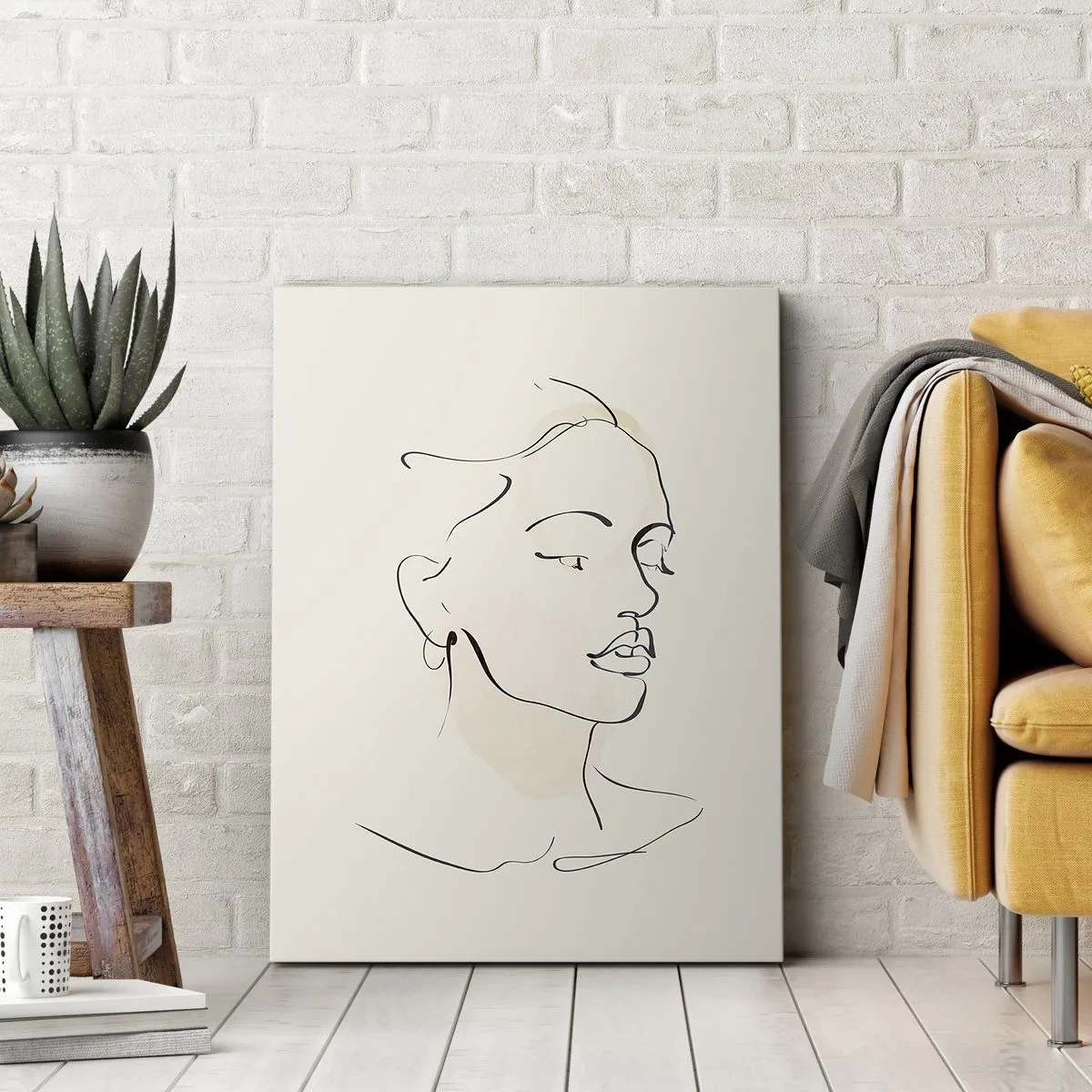 Bild auf Leinwand - Leinwandbild - Eine bestimmte Linie - 45x80 cm