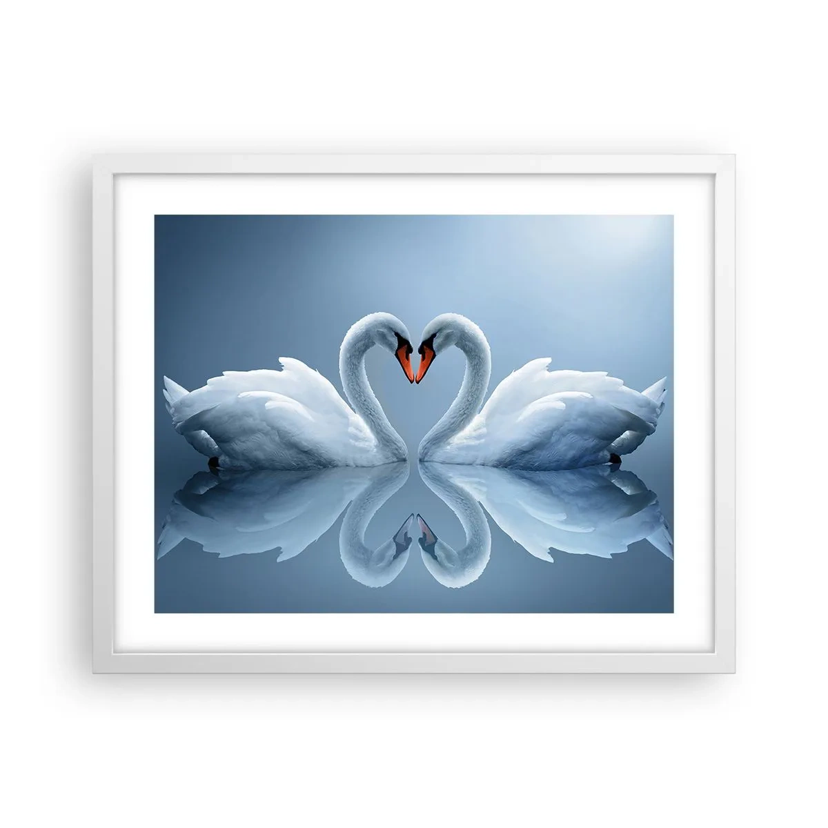 Poster in einem weißen Rahmen - Zeit für die Liebe - 50x40 cm