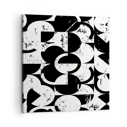 Bild auf Leinwand - Leinwandbild - Weiß ist weiß und schwarz ist schwarz - 50x50 cm