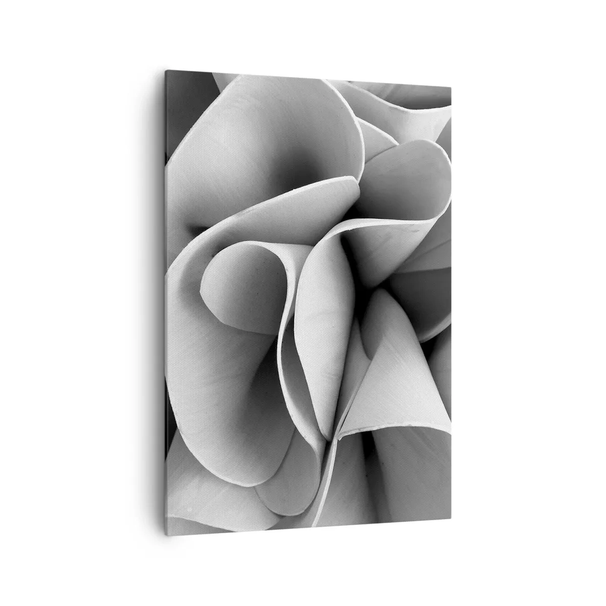 Bild auf Leinwand - Leinwandbild - Schwarz-weiße Details abstrakter Formen - 70x100cm - Es passiert im Weltraum - Moderne Wanddekoration für Wohnzimmer und Schlafzimmer ARTTOR