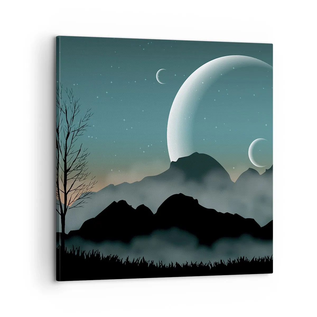 Bild auf Leinwand - Leinwandbild - Karneval in der Sternenacht - 60x60 cm