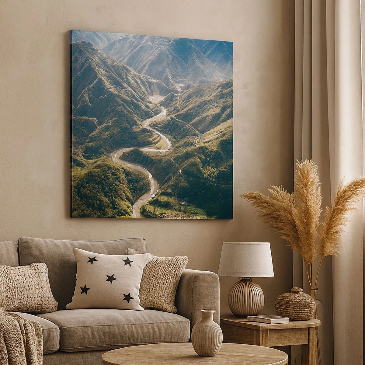 Bild auf Leinwand - Leinwandbild - Direkt aus dem Herzen der Berge - 30x30 cm