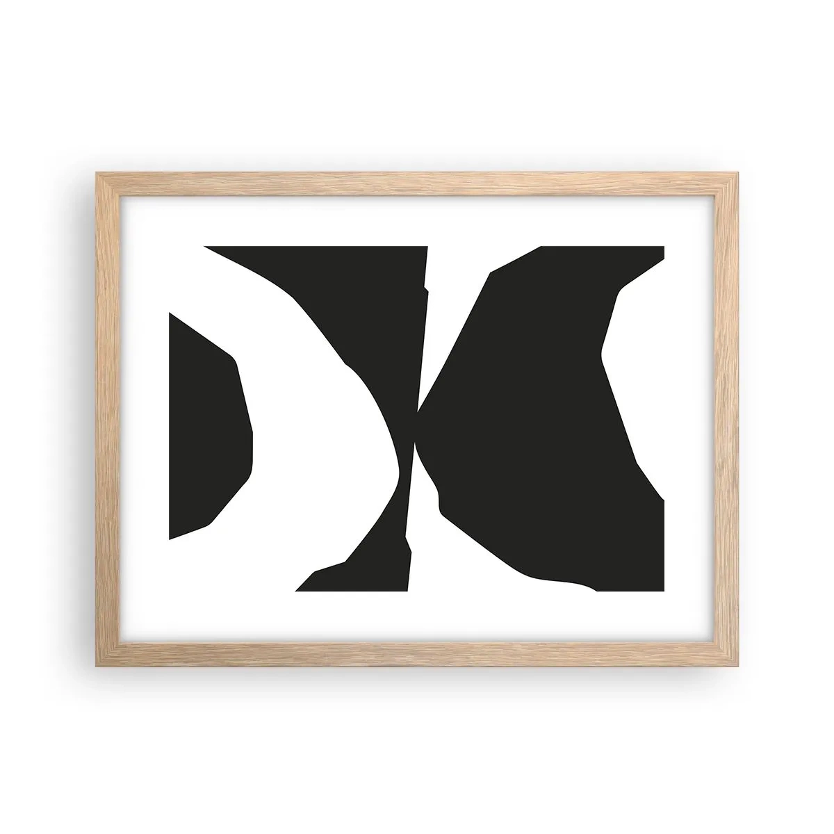 Poster in einem Rahmen aus heller Eiche - Positiv negativ - 40x30 cm