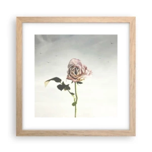 Poster in einem Rahmen aus heller Eiche - Begrüßung des Frühlings - 30x30 cm