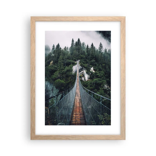 Poster in einem Rahmen aus heller Eiche - Nur für Überflieger - 30x40 cm