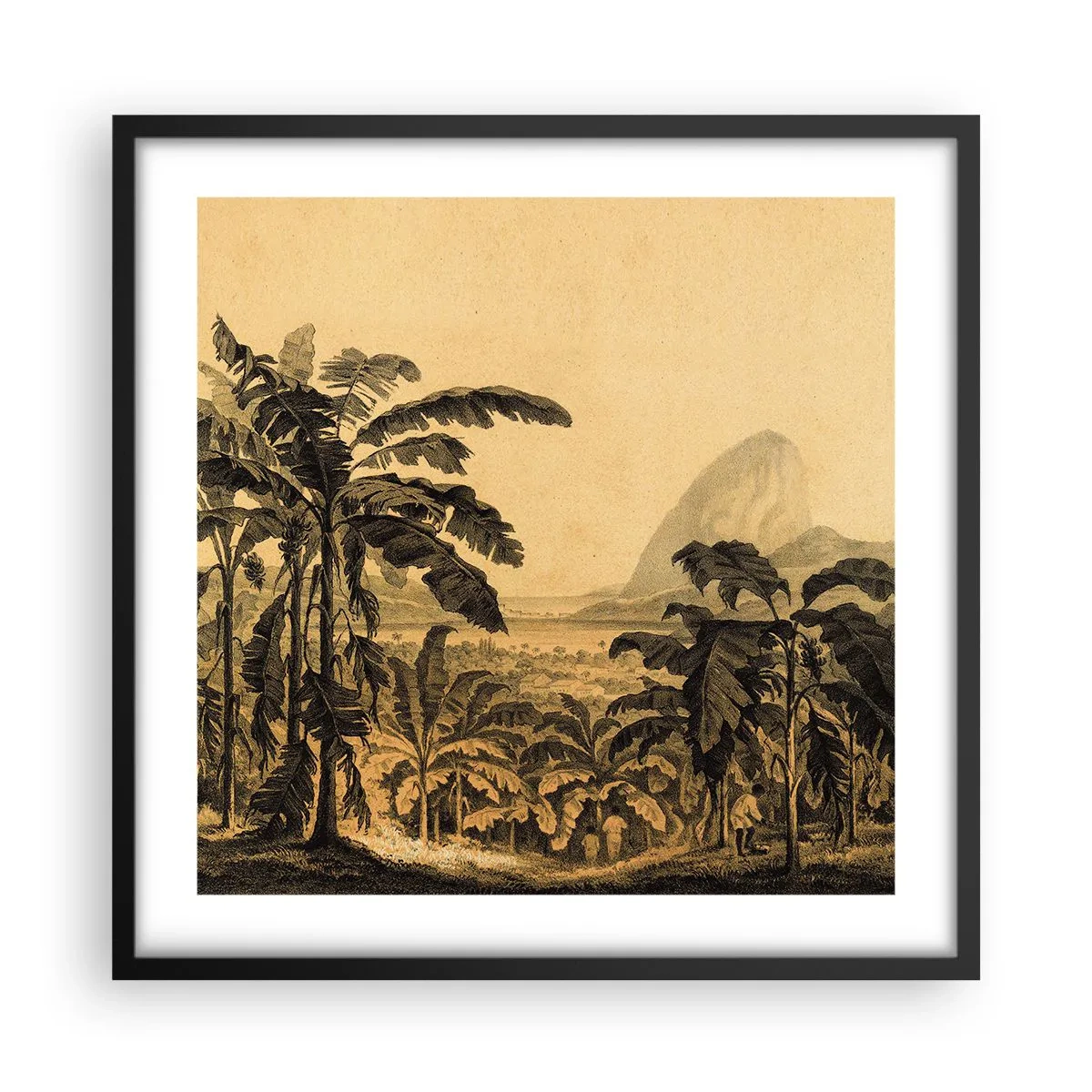 Poster in einem schwarzem Rahmen - in einem kolonialen Klima - 50x50 cm
