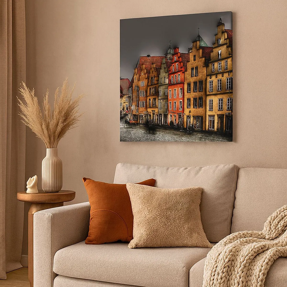 Bild auf Leinwand - Leinwandbild - Es fehlt nur noch ein verzaubertes Taxi - 30x30 cm