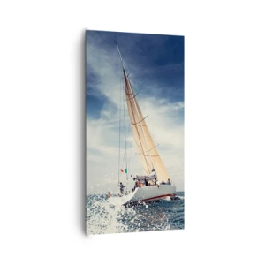 Bild auf Leinwand - Leinwandbild - Sie werden uns nicht einholen! - 65x120 cm