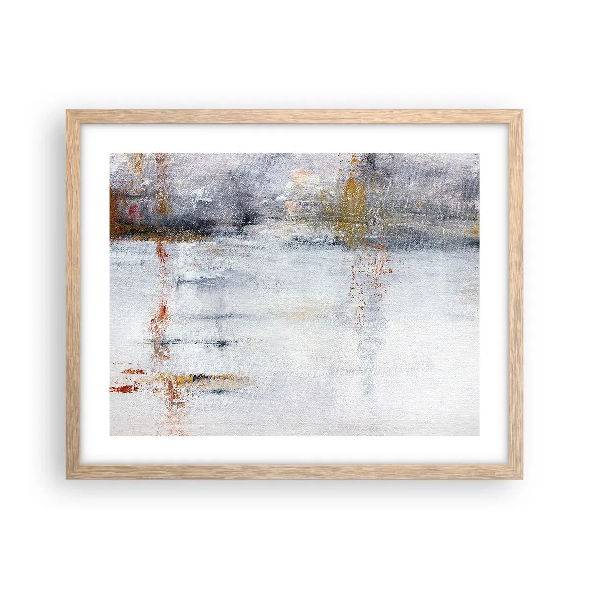 Poster in einem Rahmen aus heller Eiche - Hinter dem Luftvorhang - 50x40 cm