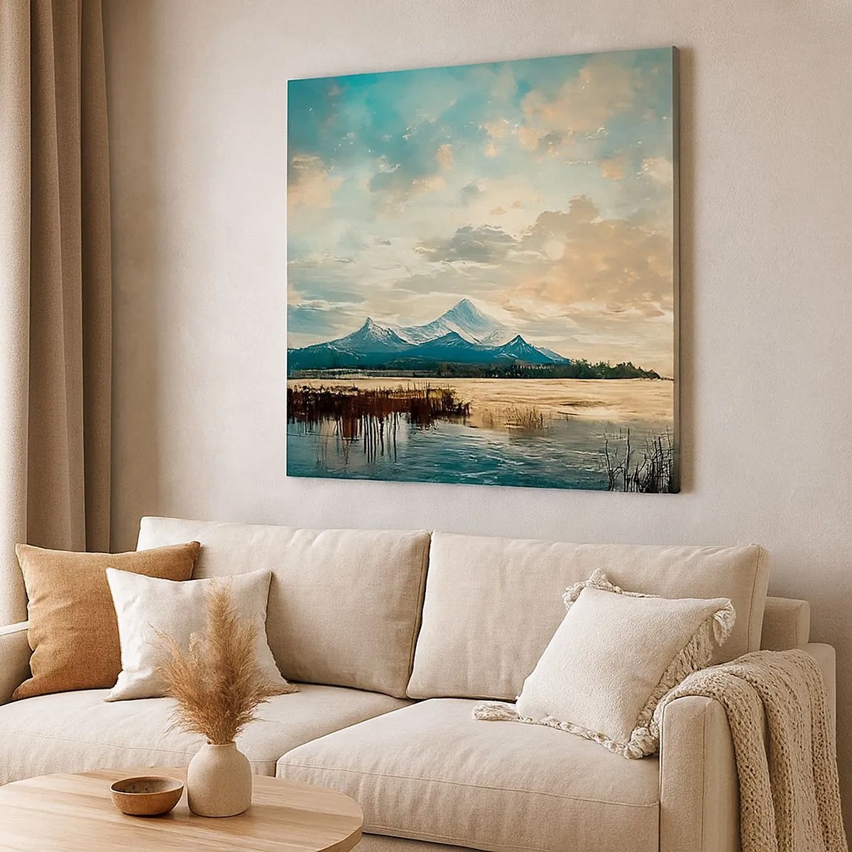 Bild auf Leinwand - Leinwandbild - Unter dem Schutz des Himmels - 30x30 cm