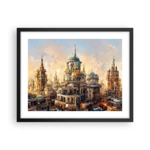 Poster in einem schwarzem Rahmen - Stadt der Städte - 50x40 cm