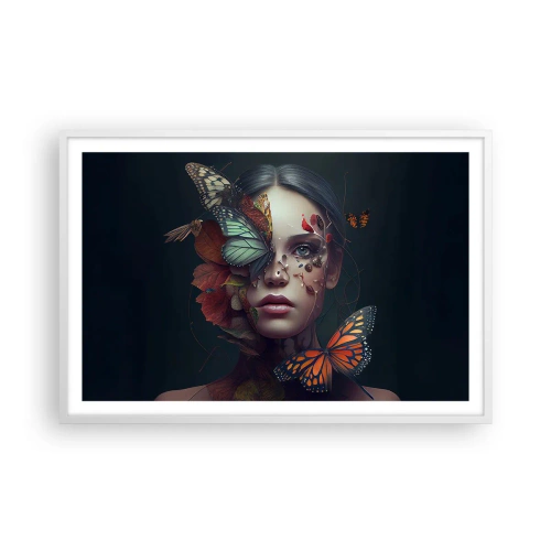 Poster in einem weißen Rahmen - Wunderbare Metamorphose - 91x61 cm