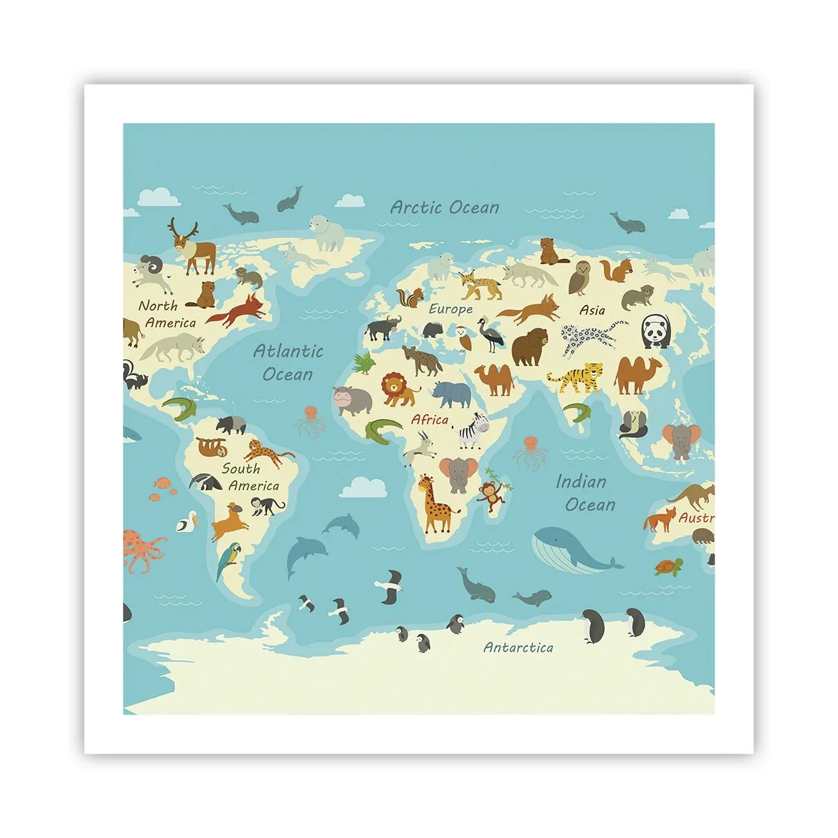 Poster - Gute Nachbarn - 60x60 cm