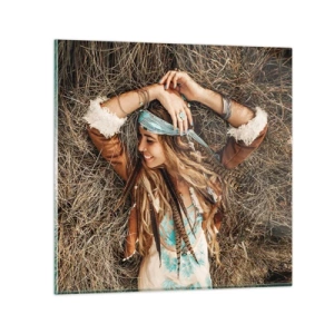 Glasbild - Bild auf glas - Auf dem Weg in den Sommer der Liebe - 50x50 cm