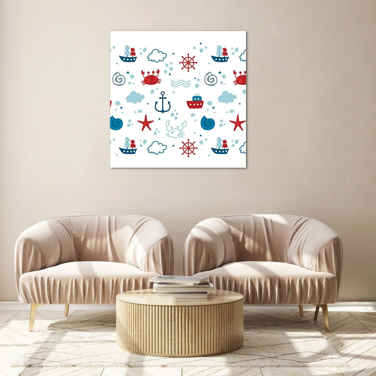 Glasbild - Bild auf glas - Märchen vom Meer - 70x70 cm