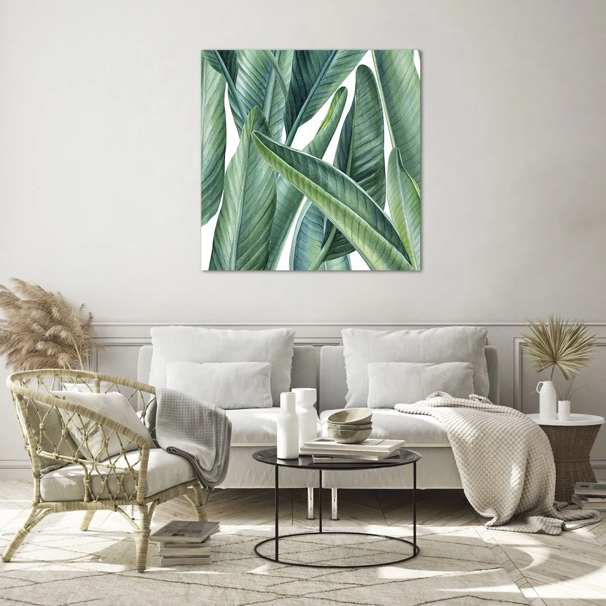 Glasbild - Bild auf glas - An und für sich Grün - 70x70 cm