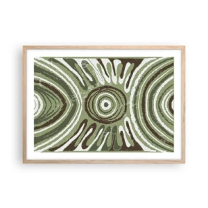 Poster in einem Rahmen aus heller Eiche - Explosion von Emotionen - 70x50 cm