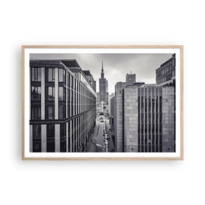 Poster in einem Rahmen aus heller Eiche - Warschauer Tal - 100x70 cm