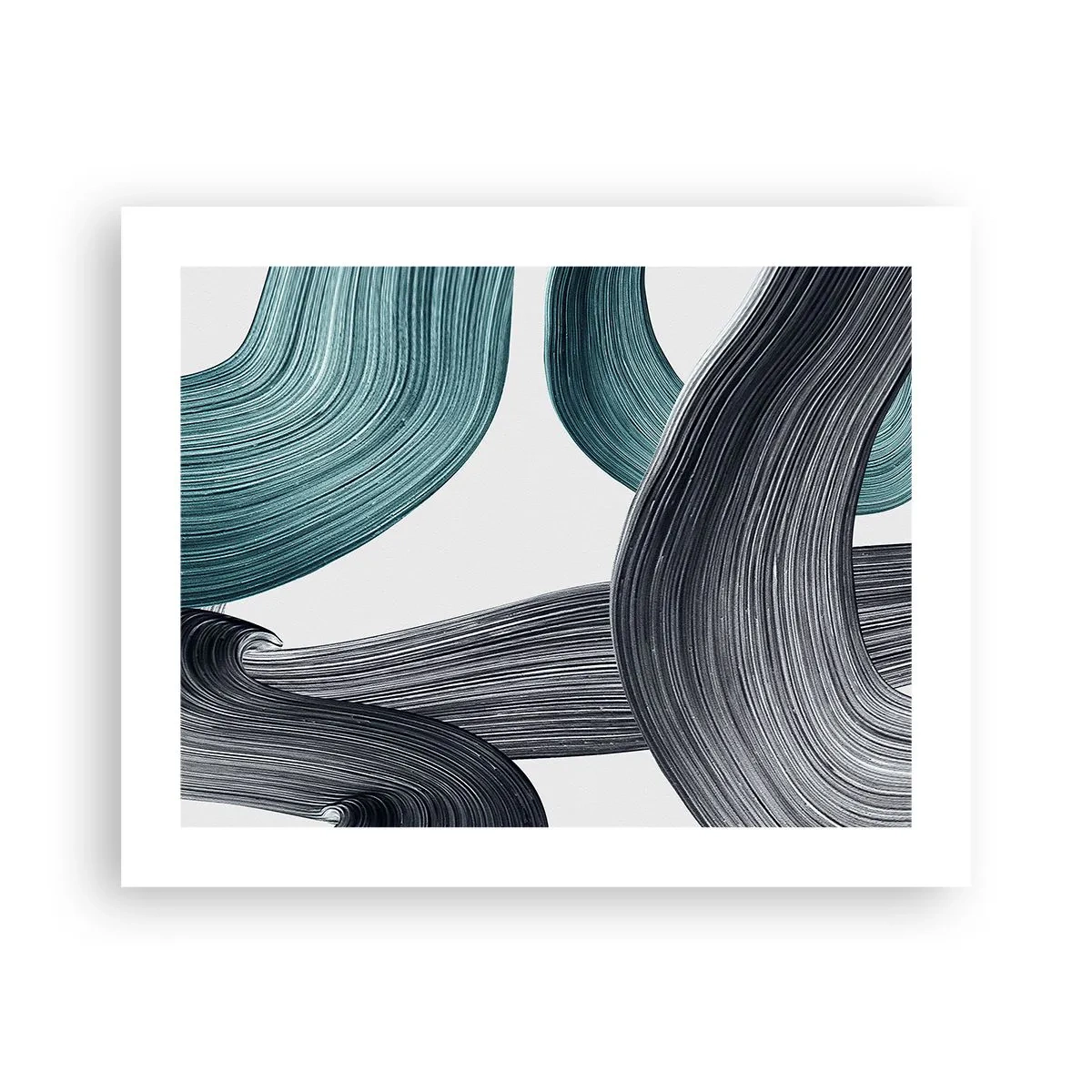 Poster - Smaragdgrüne und schwarze Pfade - 50x40 cm